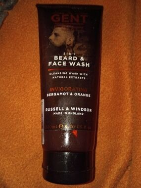 Gent 2-in-1 Beard & Face Wash - Invigorating Bergamot & Orange (Brown)
